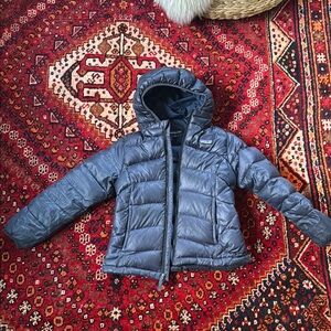 Patagonia Kids Hooded Puffer Jacket Blue 7-8